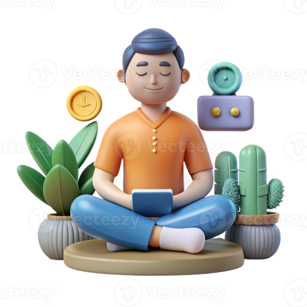 magnificent modern Mindfulness Meditation Guide Cutout with Practical Instructions professional png