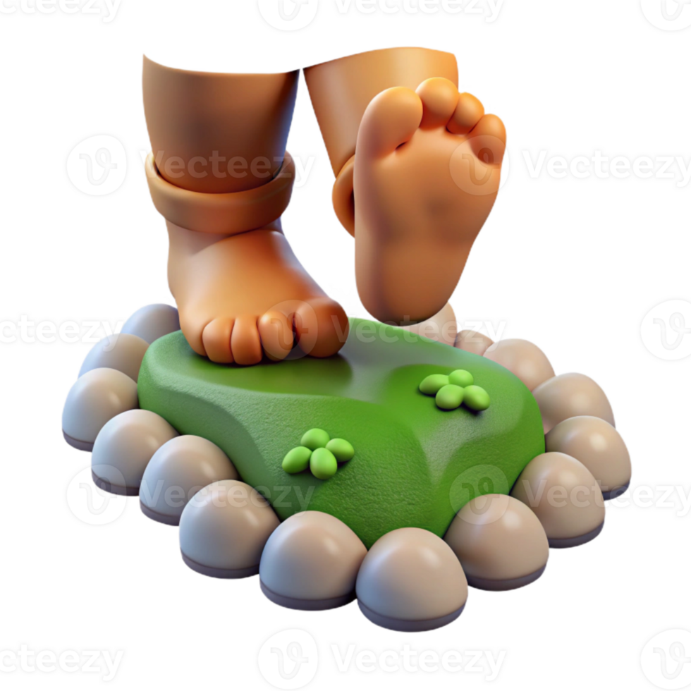 wonderful classic Mindful Walking Feet on Path Isolated Element png