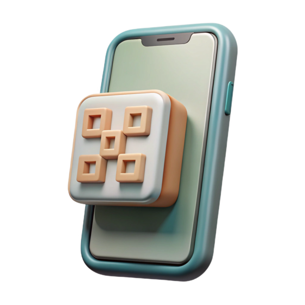 sereno tradicional minimalista Smartphone com qr código para local na rede Internet Acesso transparente Prêmio png