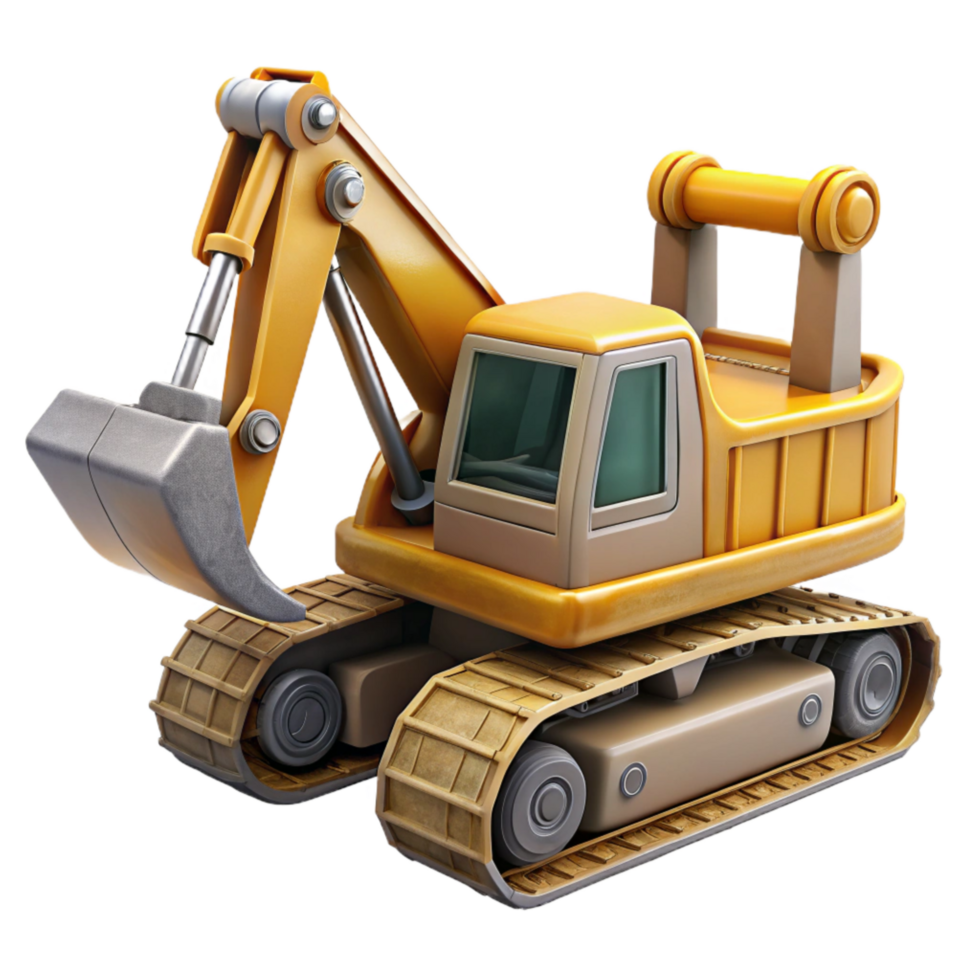 impressive traditional Mining Equipment Excavator Isolated genuine png