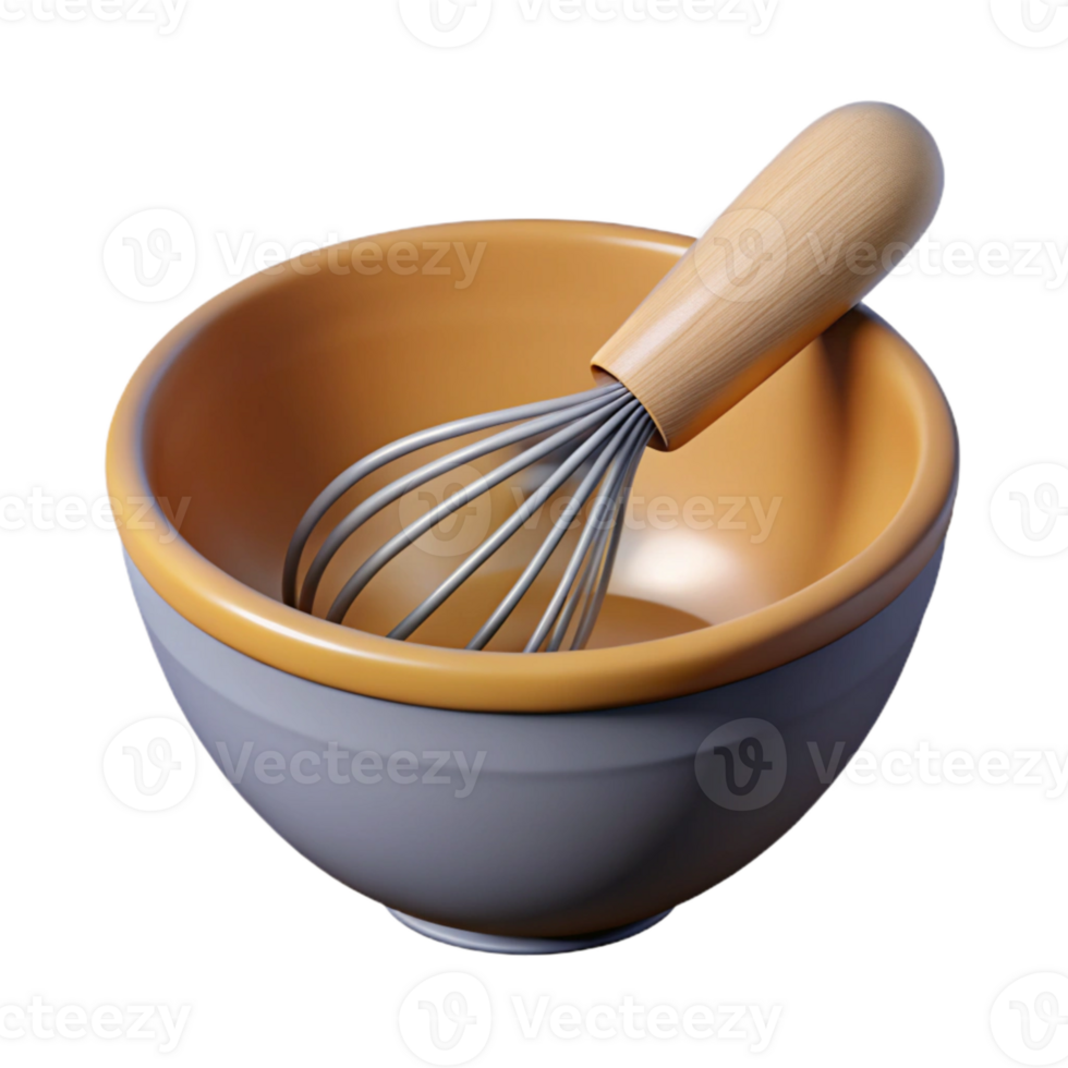 wonderful traditional Mixing Bowl and Whisk Isolated Element genuine png