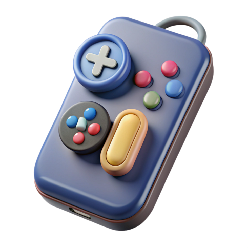 impressive classic Mobile Phone Gaming Controller Attached Isolated Element original png