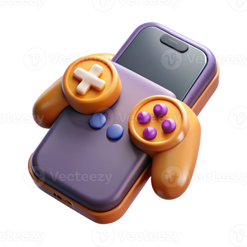 extraordinary creative Mobile Phone Gaming Controller Attached Isolated Element original png
