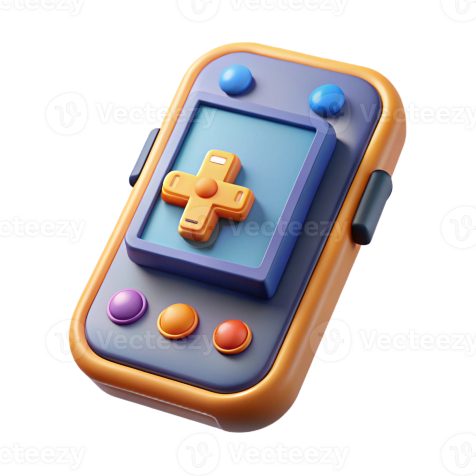 beautiful vintage Mobile Phone Gaming Screen Display Isolated Element png
