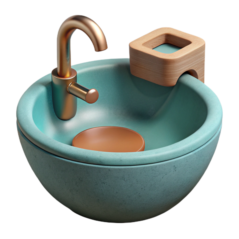 beautiful rustic Modern Bathroom Interior Sink Detail Cutout Element high resolution png