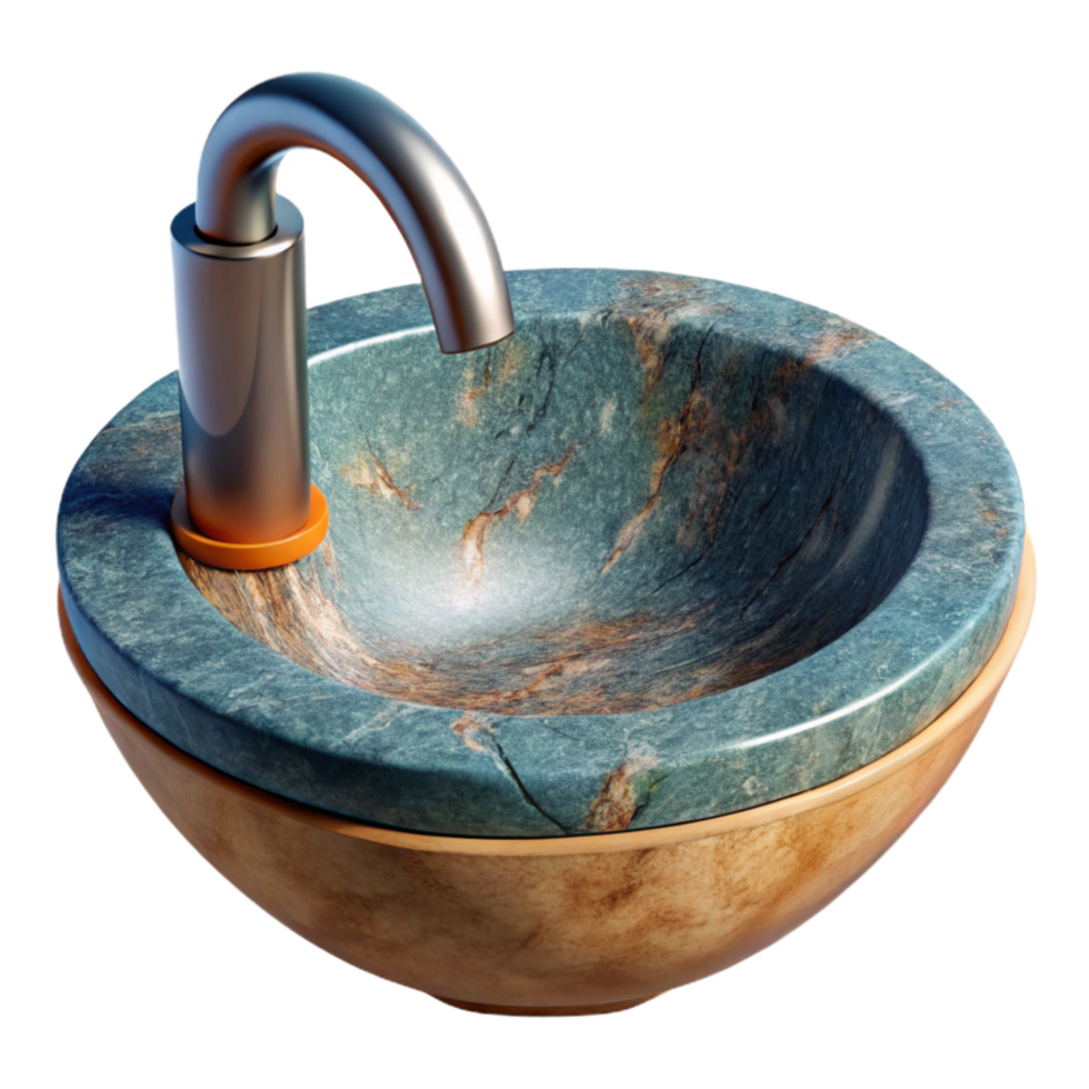 elegant artistic Modern Bathroom Interior Sink Detail Cutout Element png