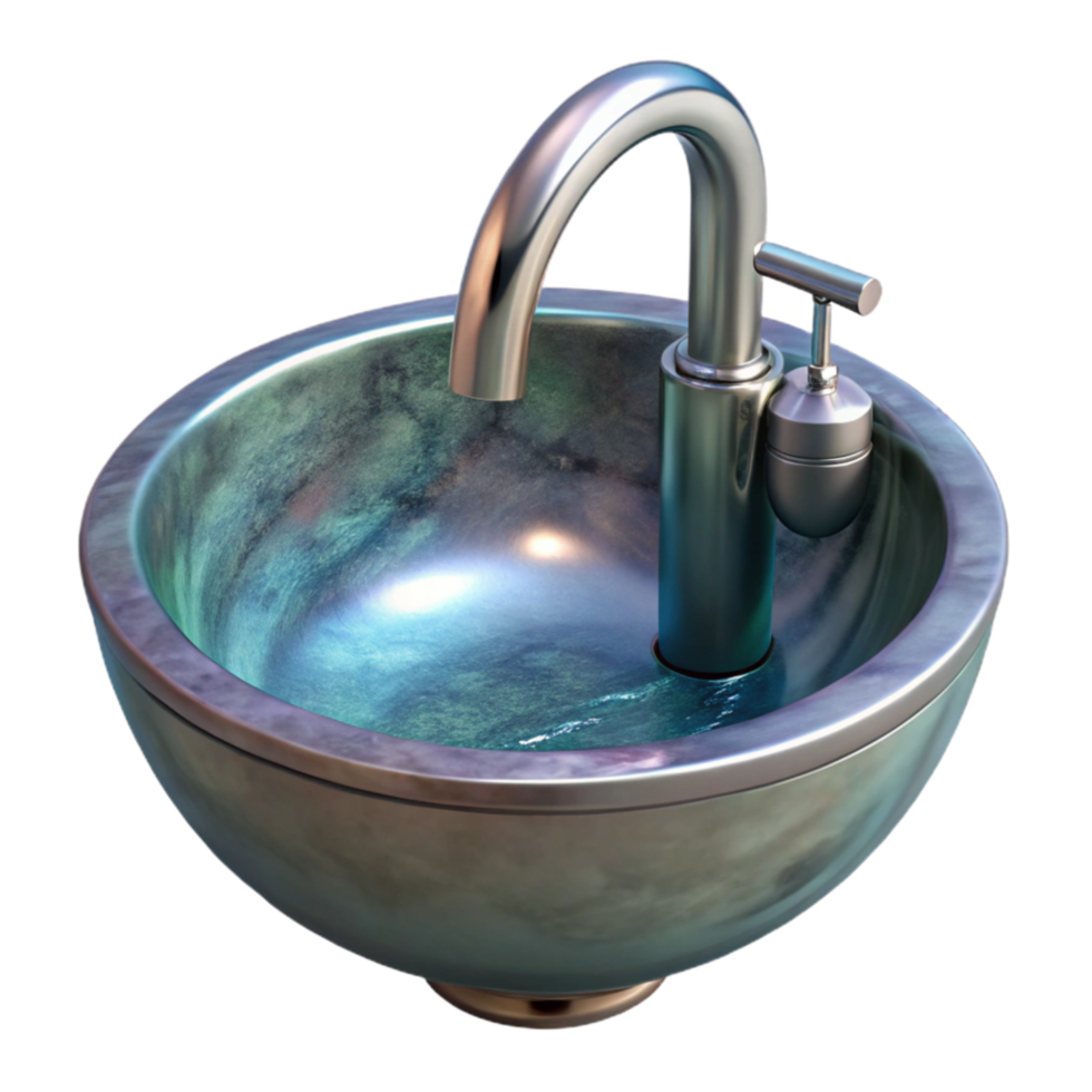 magnificent traditional Modern Bathroom Sink with Chrome Faucet Transparent Element exclusive png