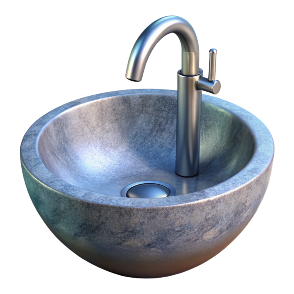 impressive contemporary Modern Bathroom Sink with Chrome Faucet Transparent Element authentic png