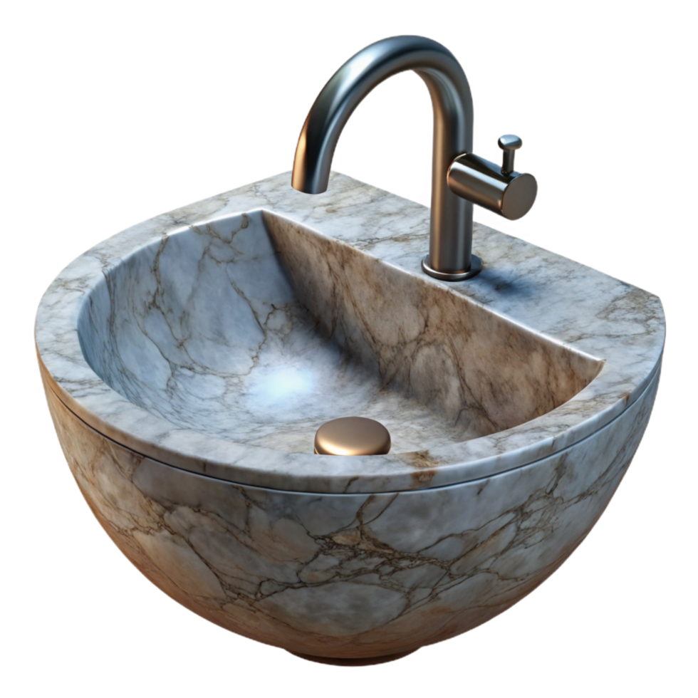 elegant vintage Modern Bathroom Sink with Chrome Faucet Transparent Element genuine png
