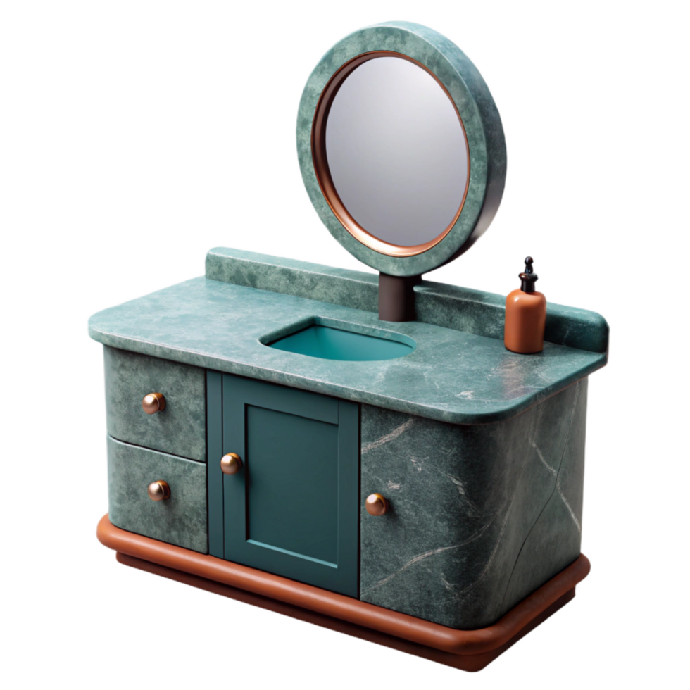 vibrant abstract Modern Bathroom Vanity with Mirror Transparent exclusive png