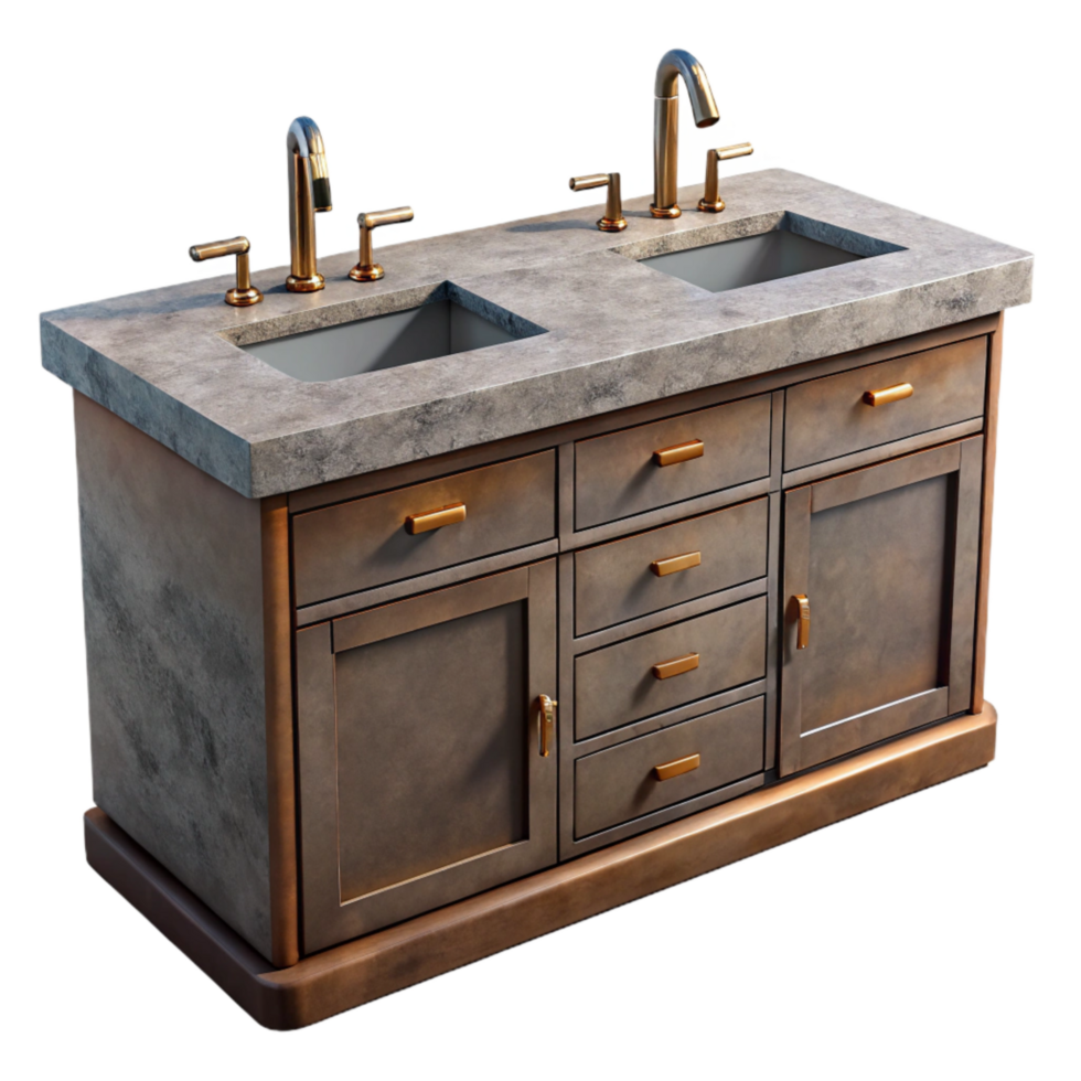 wonderful contemporary Modern Bathroom Vanity with Mirror Transparent original png
