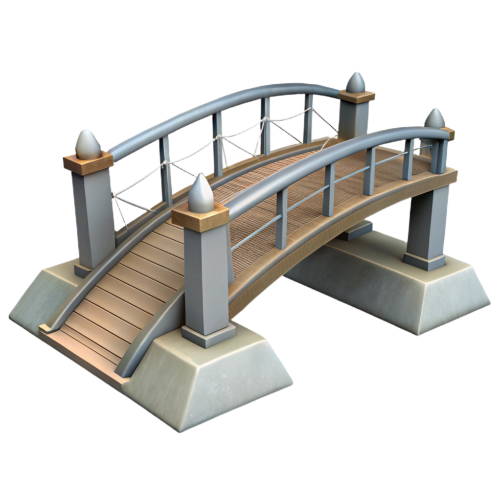 stunning artistic Modern Bridge Architectural Design Isolated original png