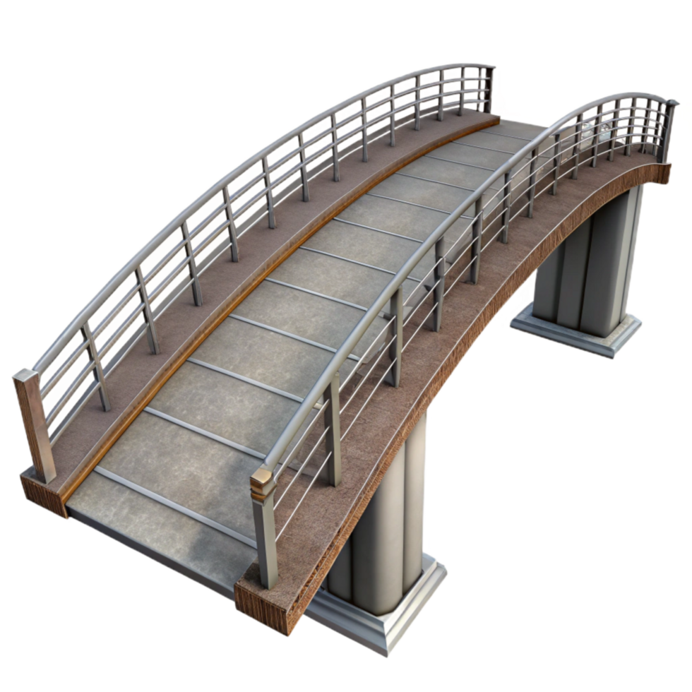 magnificent creative Modern Bridge with Pedestrian Walkway Transparent Background authentic png