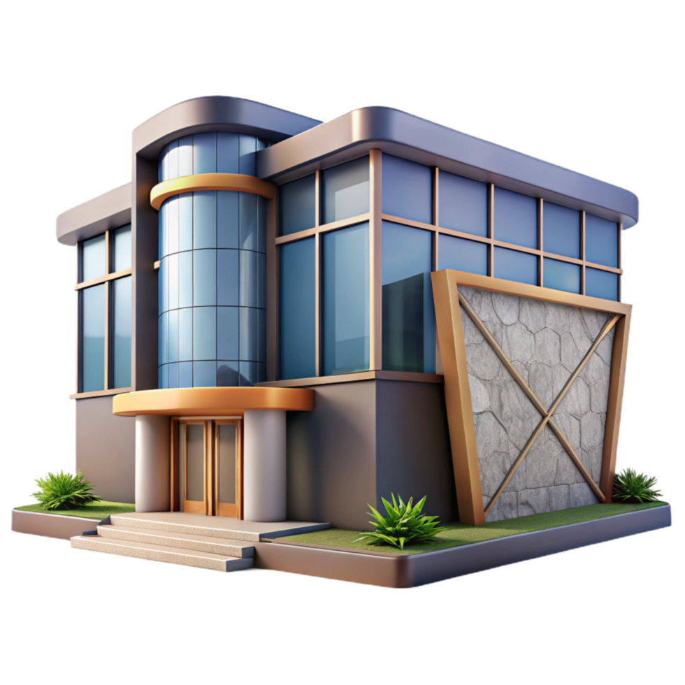 extraordinary rustic Modern Building Exterior for Conference Venue Cutout genuine png
