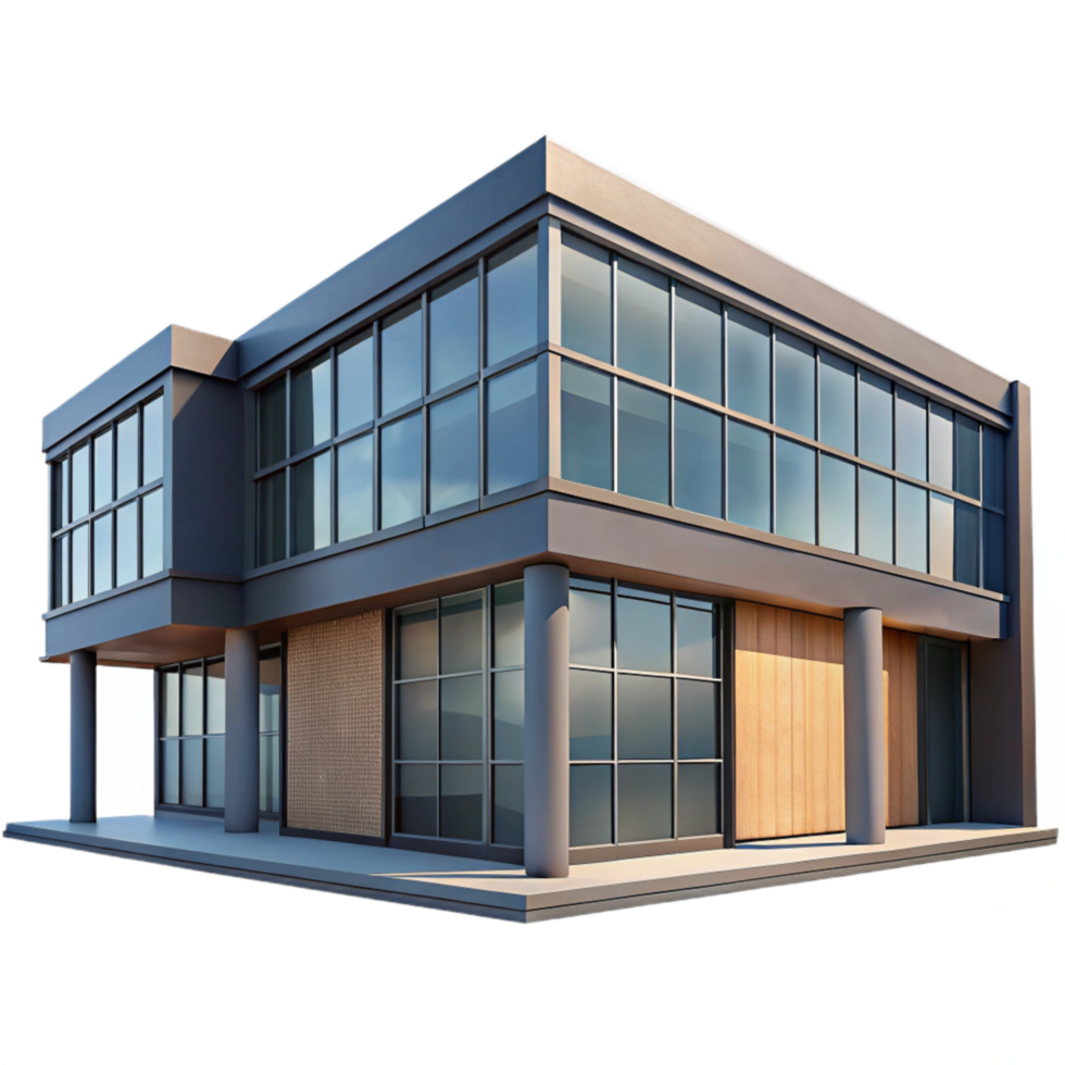 beautiful minimalist Modern Building Exterior with Balcony Transparent Element exclusive png