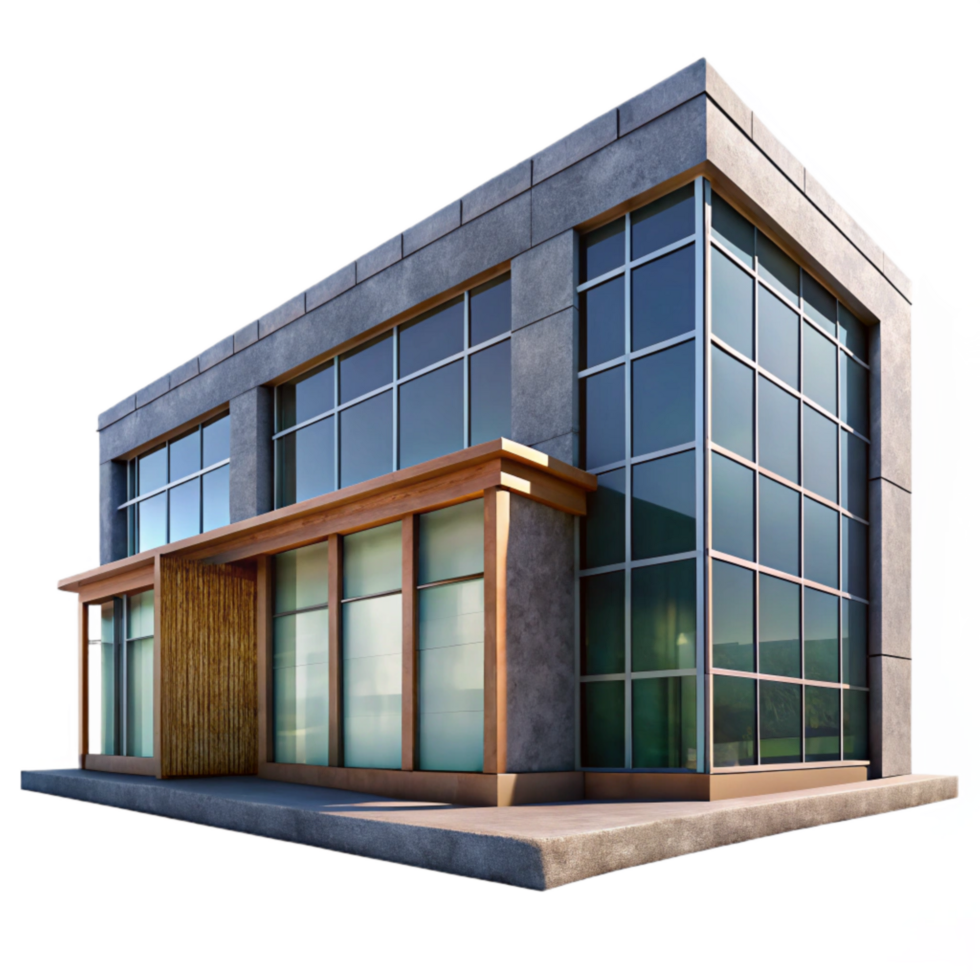 dramatic modern Modern Building Exterior with Balcony Transparent Element png