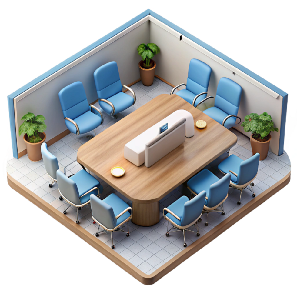 magnificent rustic Modern Conference Room Interior Top View Transparent original png