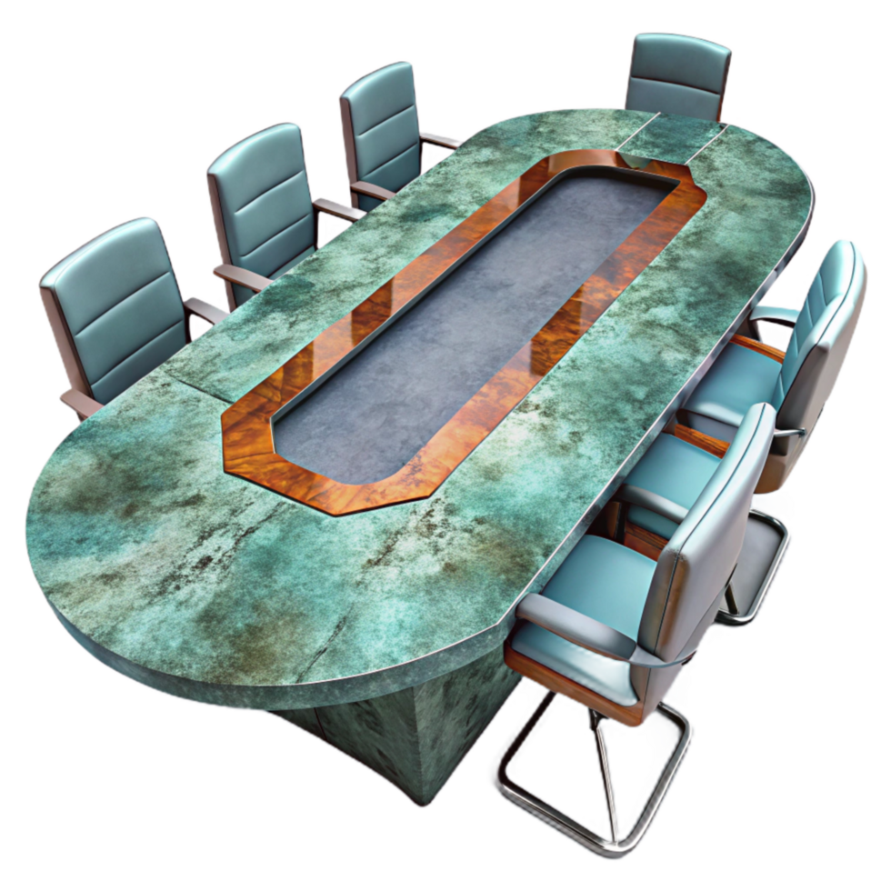 magnificent contemporary Modern Conference Table with Glass Top Isolated high quality png