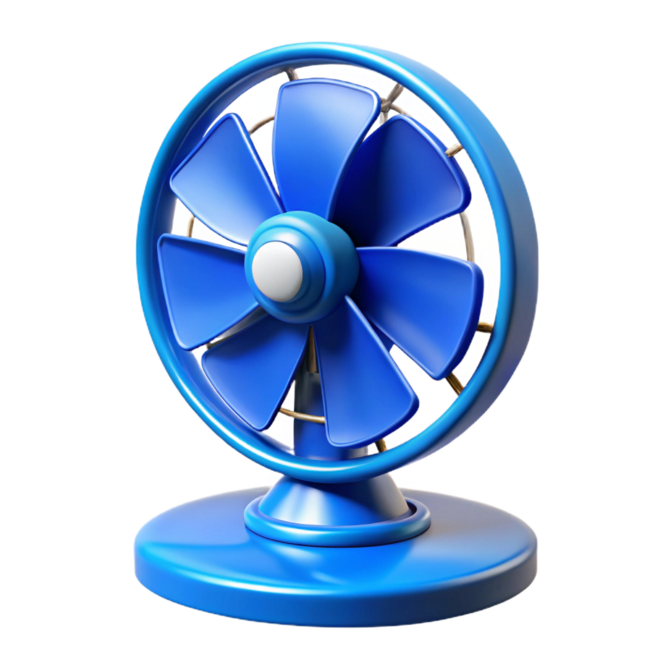 elegant abstract Modern Desk Fan with Chrome Base Cutout authentic png
