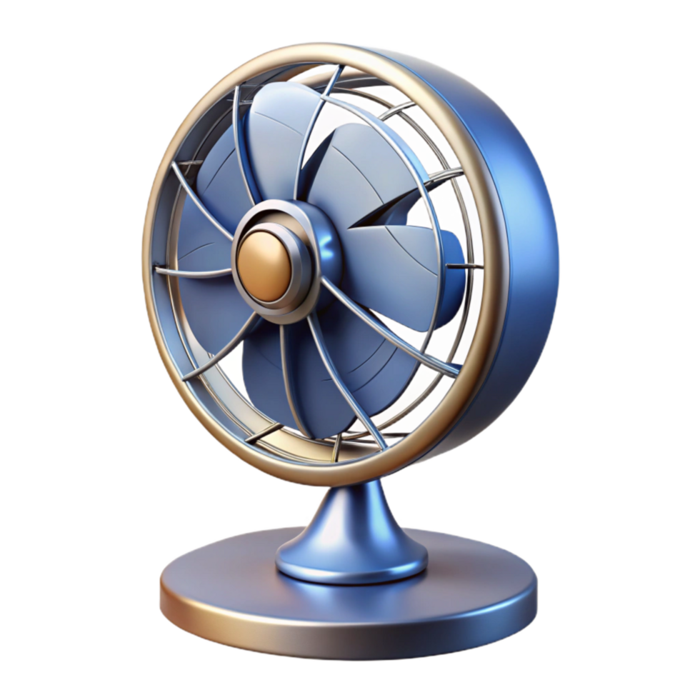 impressive rustic Modern Desk Fan with Chrome Base Cutout authentic png