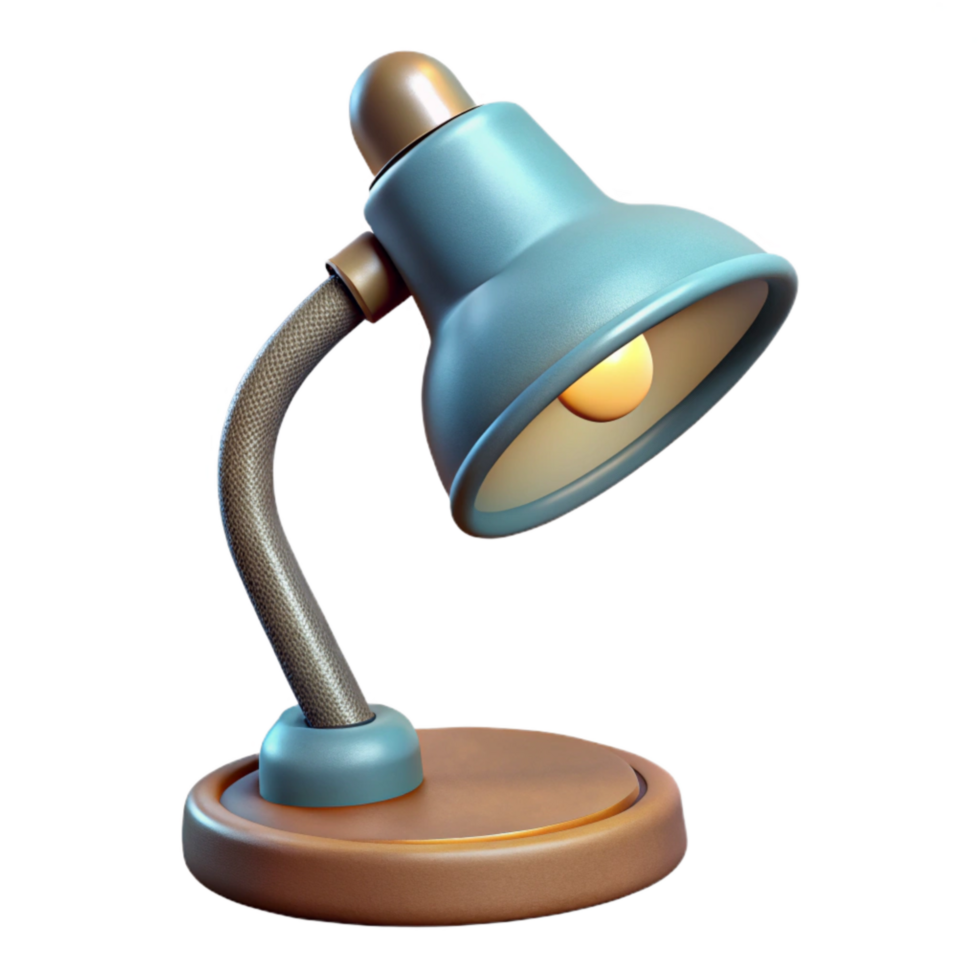 wonderful traditional Modern Desk Lamp with Warm Light Side Angle Transparent genuine png
