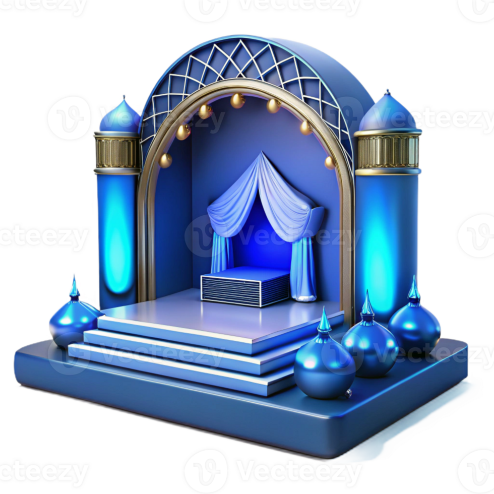 dramatic modern Modern Event Stage with Spotlights Isolated premium png