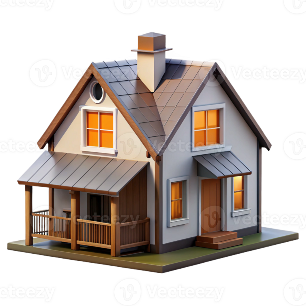 magnificent modern Modern Farmhouse Architecture Front View Isolated exclusive png