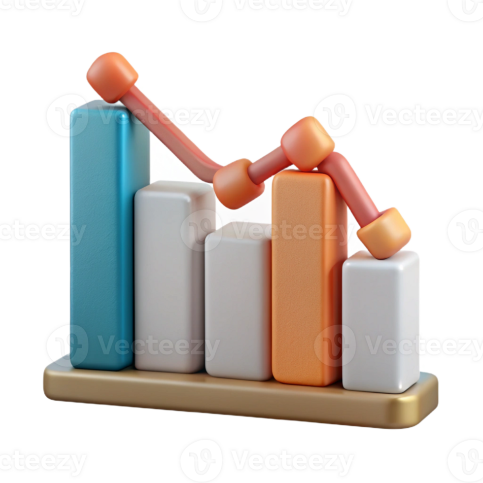 wonderful modern Modern Graph with Downward Trend Isolated authentic png