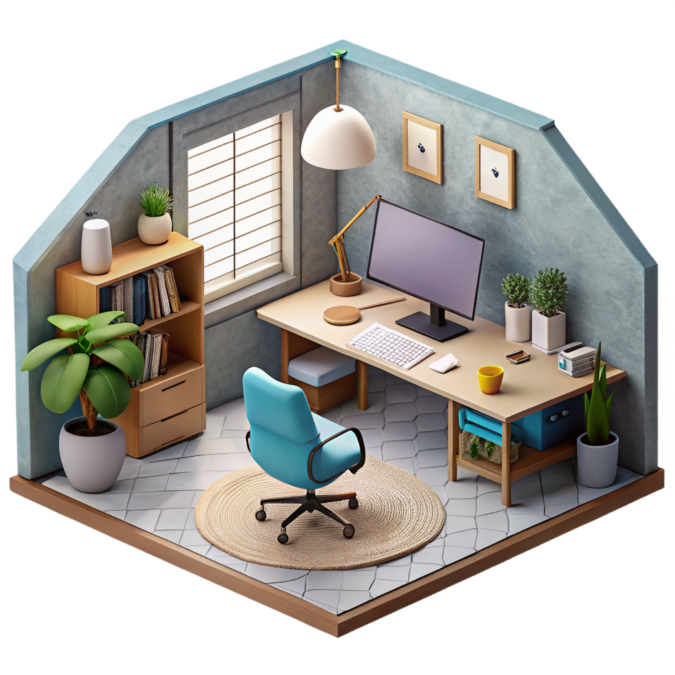 magnificent classic Modern Home Office Interior Cutout original png