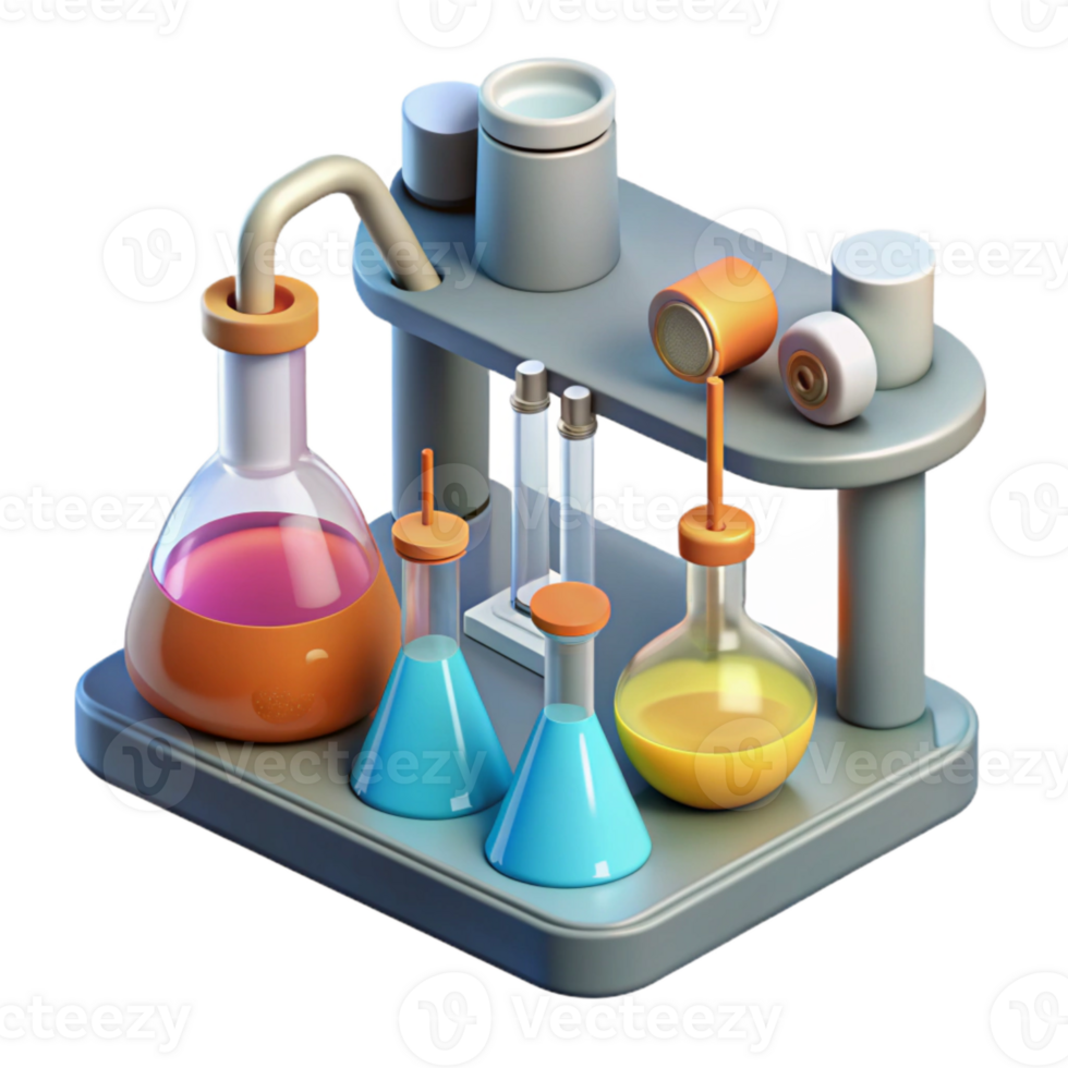 impressive artistic Modern Laboratory Equipment Top View Transparent professional png