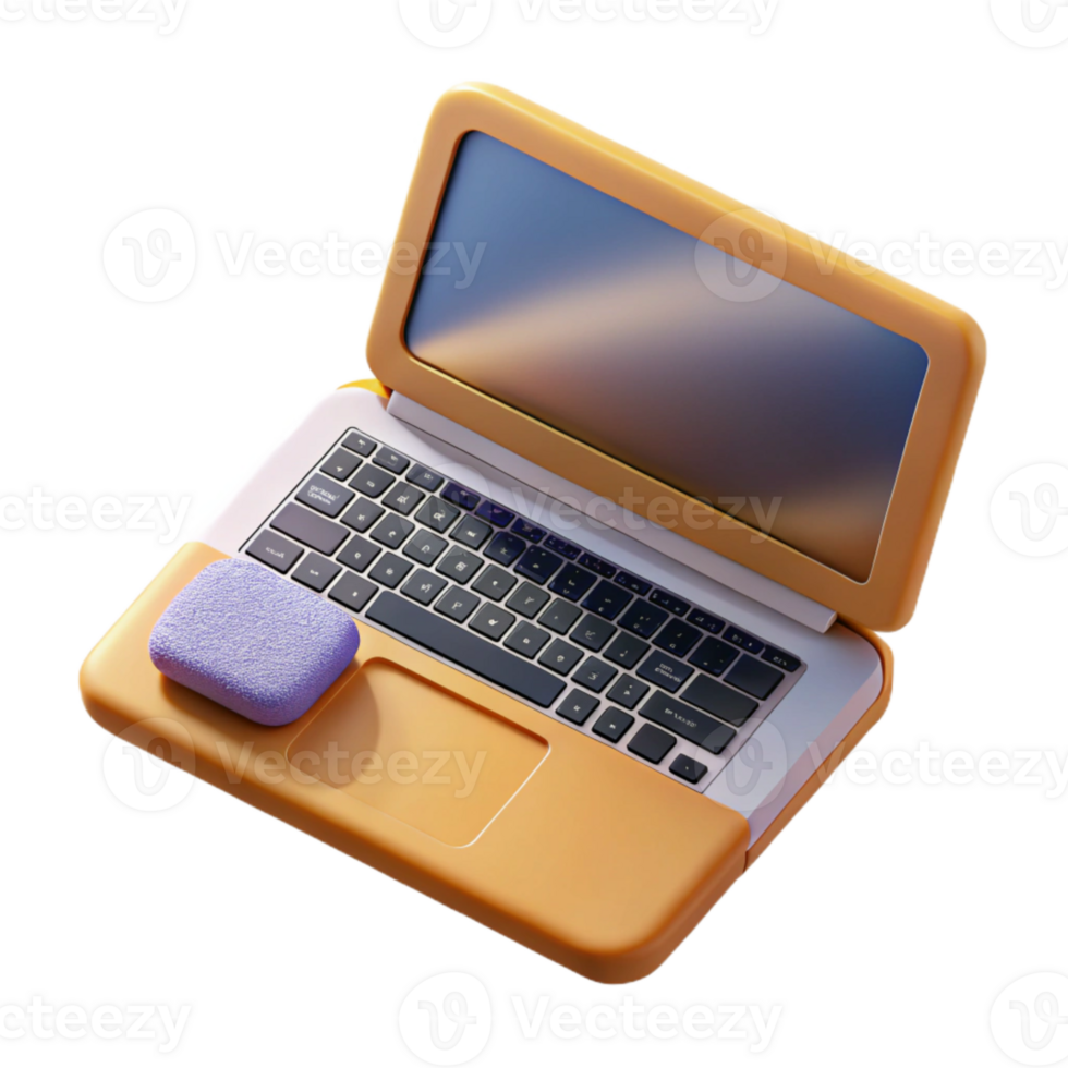 extraordinary vintage Modern Laptop Top View Cutout Element high quality png