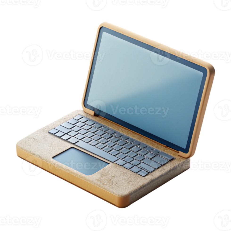 extraordinary modern Modern Laptop with Blank Screen Isolated genuine png