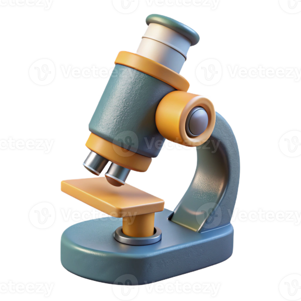 serene traditional Modern Microscope Side View Cutout on Transparent Background authentic png