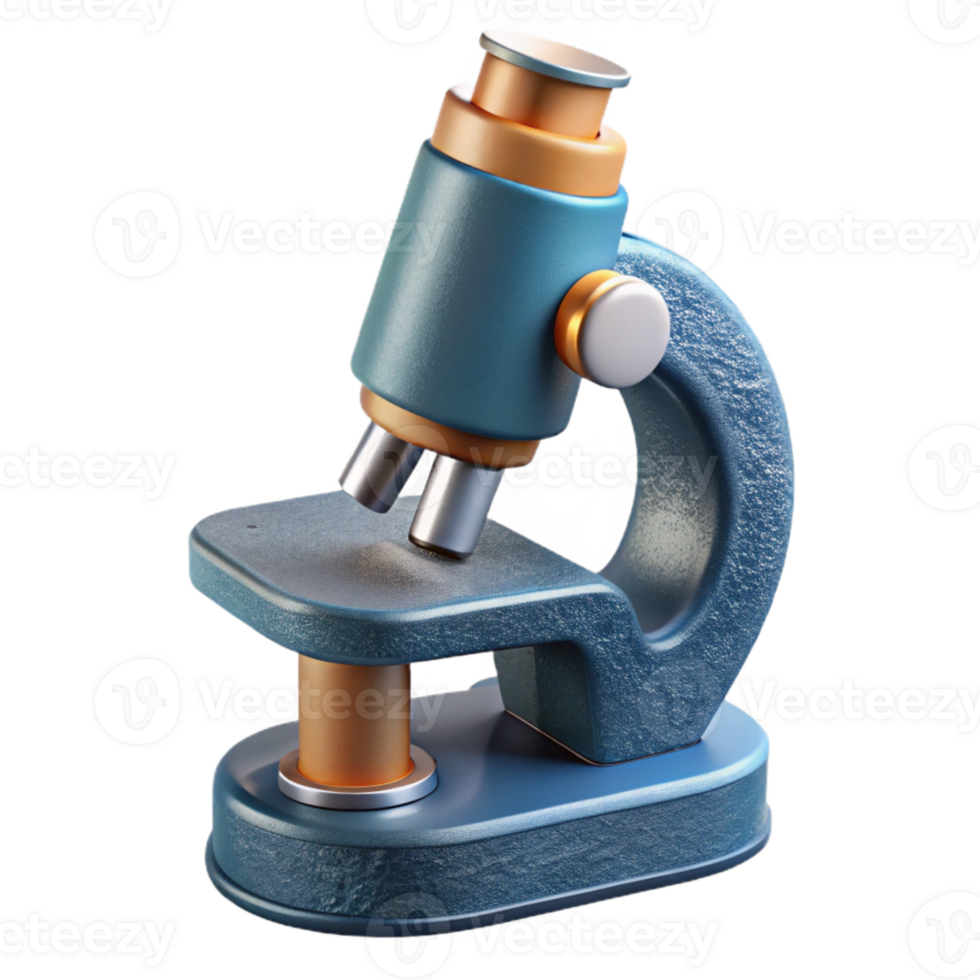 vibrant creative Modern Microscope Side View Cutout on Transparent Background premium png