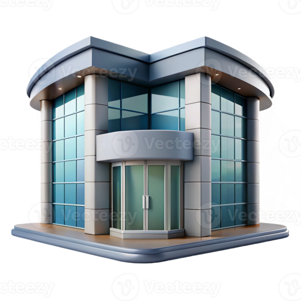 impressive classic Modern Office Building Entrance Cutout Element authentic png