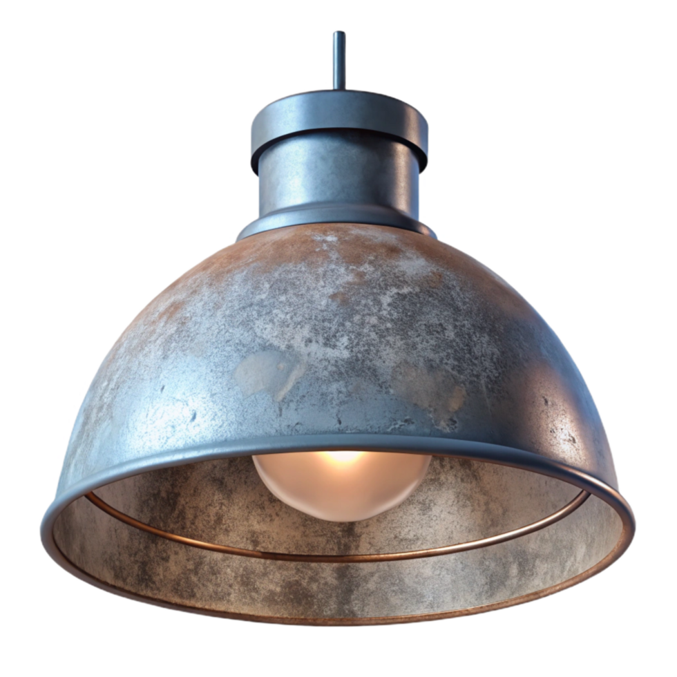 serene vintage Modern Pendant Lamp with Metal Shade Transparent Element original png