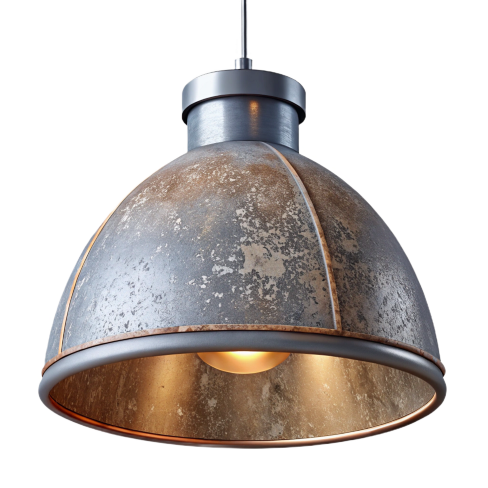 elegant vintage Modern Pendant Lamp with Metal Shade Transparent Element professional png