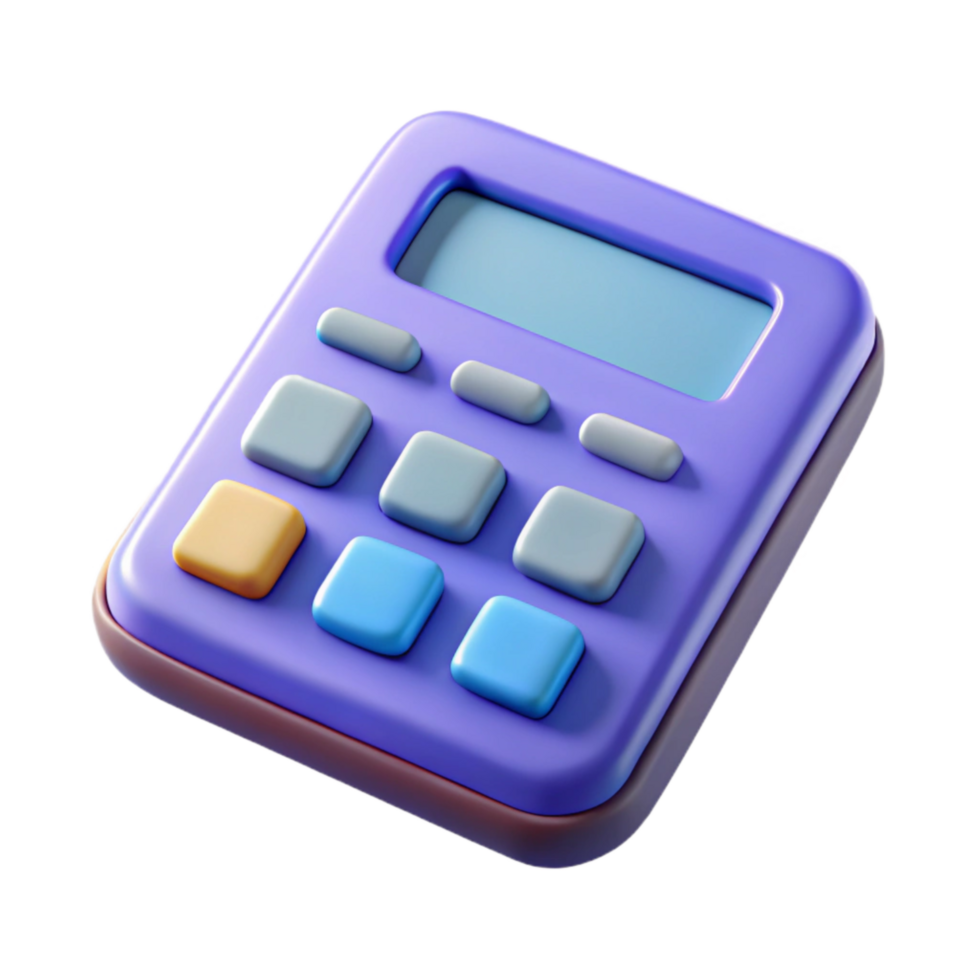vibrant modern Modern Scientific Calculator Top View Isolated exclusive png
