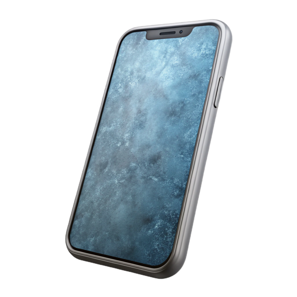 serene modern Modern Smartphone Front View Cutout high resolution png
