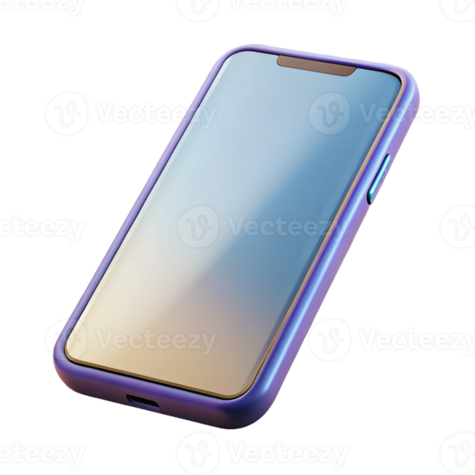 magnificent modern Modern Smartphone with Blank Screen Isolated on Transparent Background detailed png