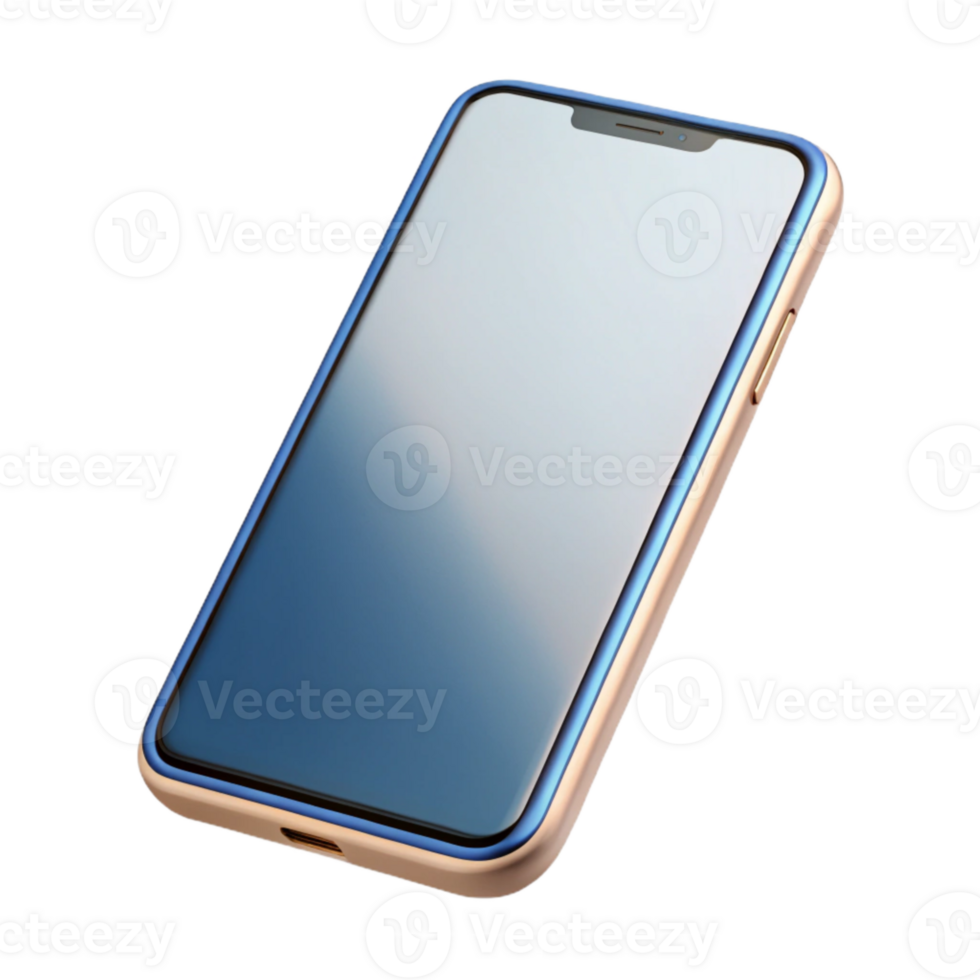 extraordinary rustic Modern Smartphone with Blank Screen Isolated on Transparent Background high resolution png
