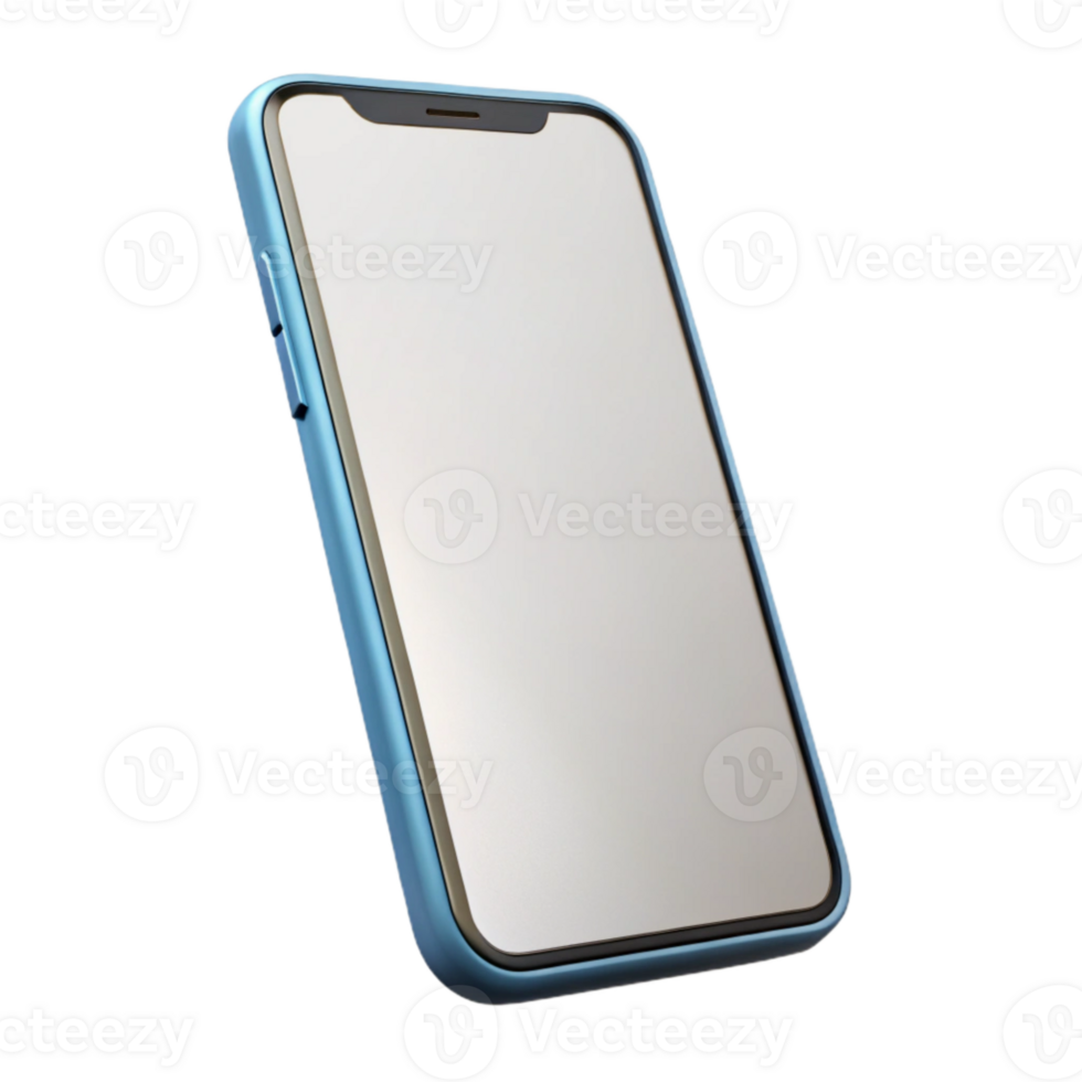 wonderful abstract Modern Smartphone with Blank Screen Isolated on Transparent Background premium png