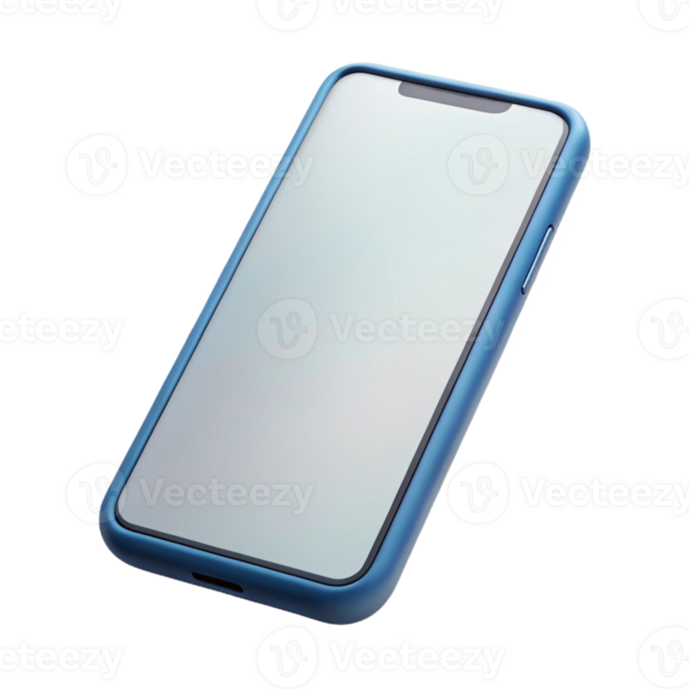 vibrant vintage Modern Smartphone with Blank Screen Isolated on Transparent Background premium png