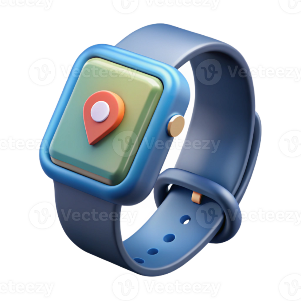 serene abstract Modern Smartwatch Showing Fitness Tracker Data Isolated authentic png