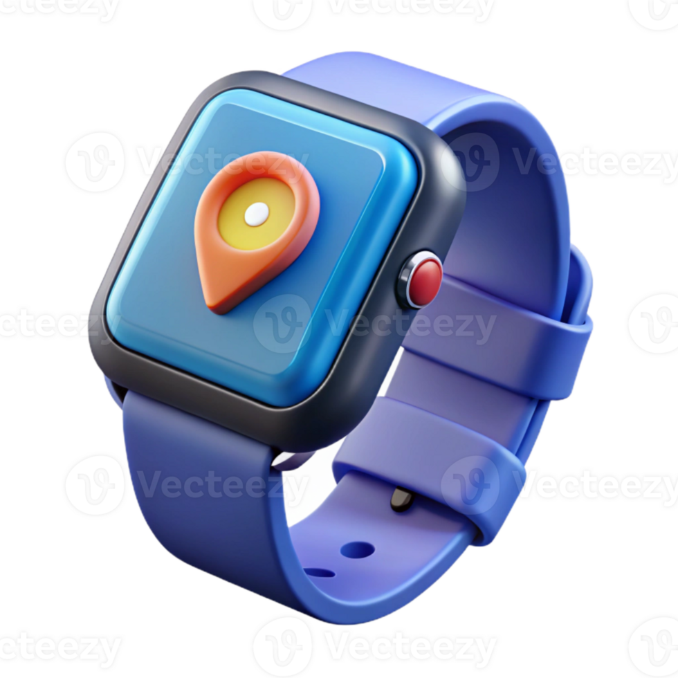 stunning artistic Modern Smartwatch Showing Fitness Tracker Data Isolated original png
