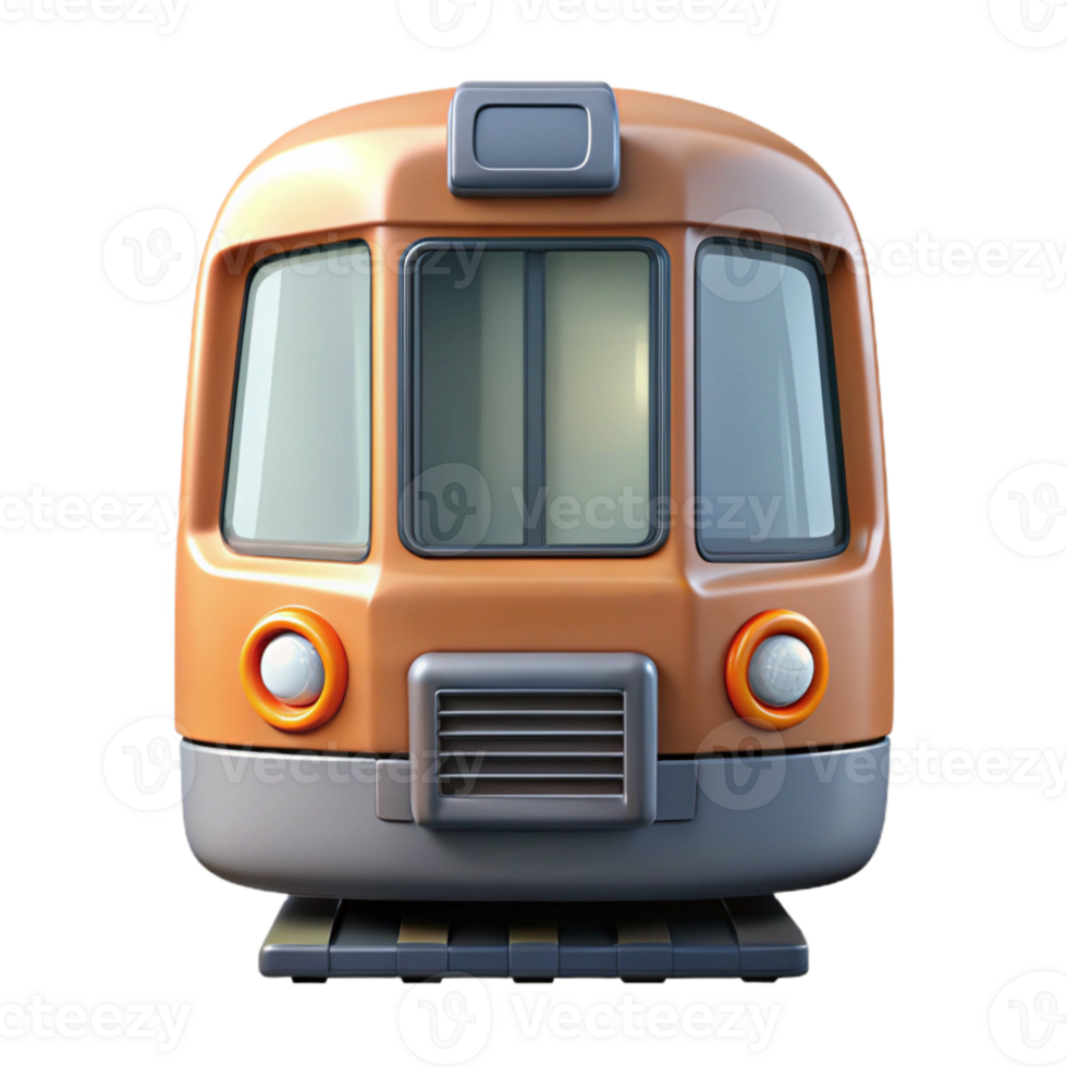 extraordinary artistic Modern Train Front View Transparent Background detailed png