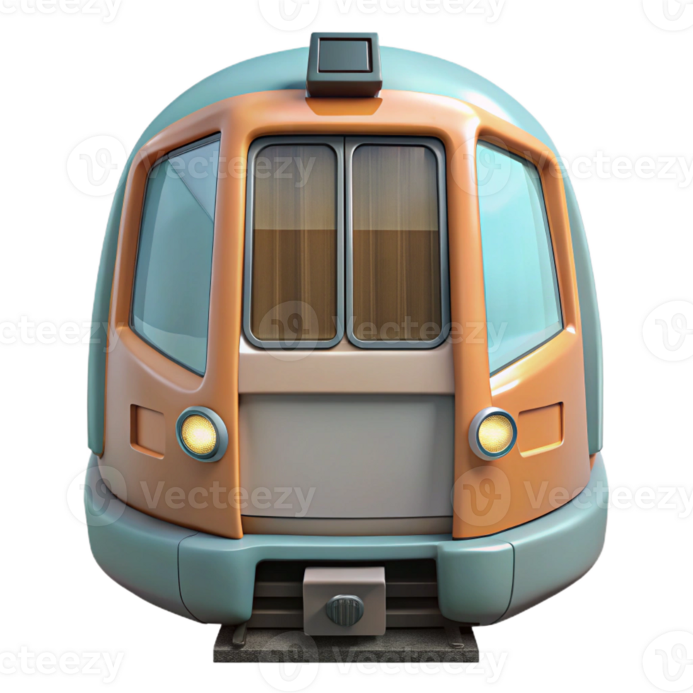 dramatic abstract Modern Train Front View Transparent Background premium png