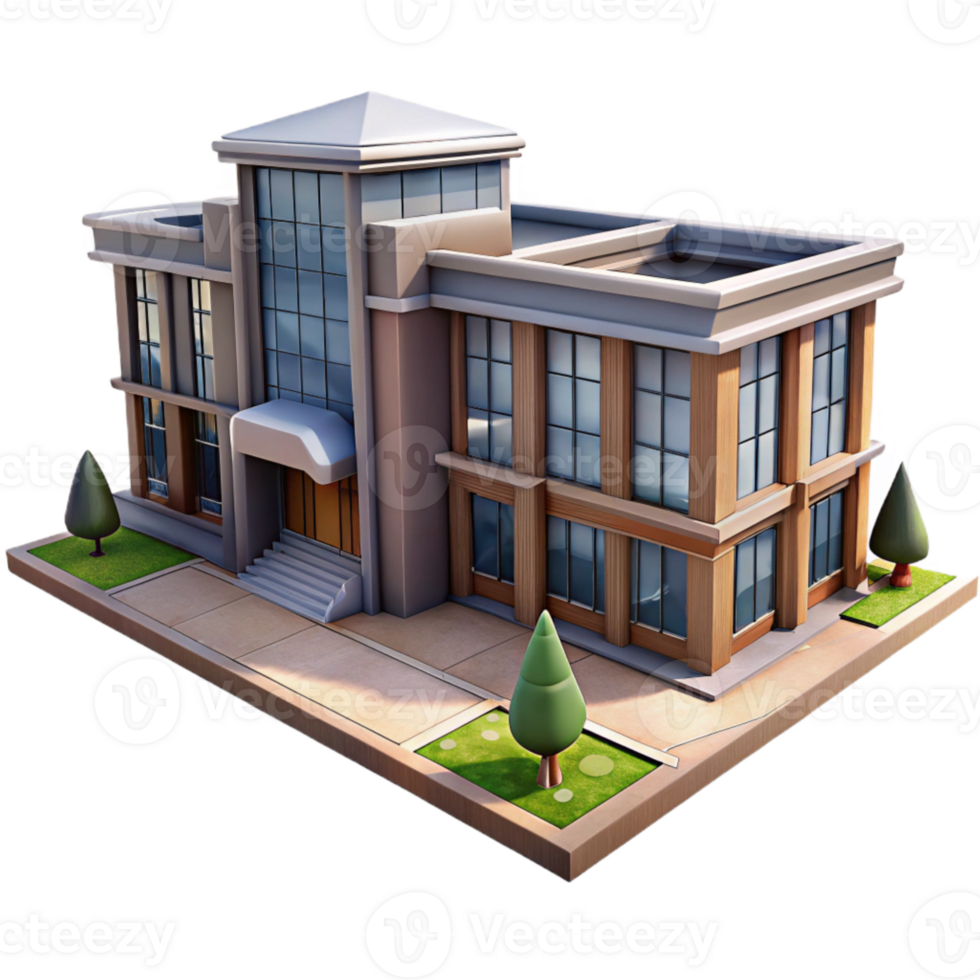 impressive minimalist Modern University Campus Building Exterior Daytime Cutout exclusive png