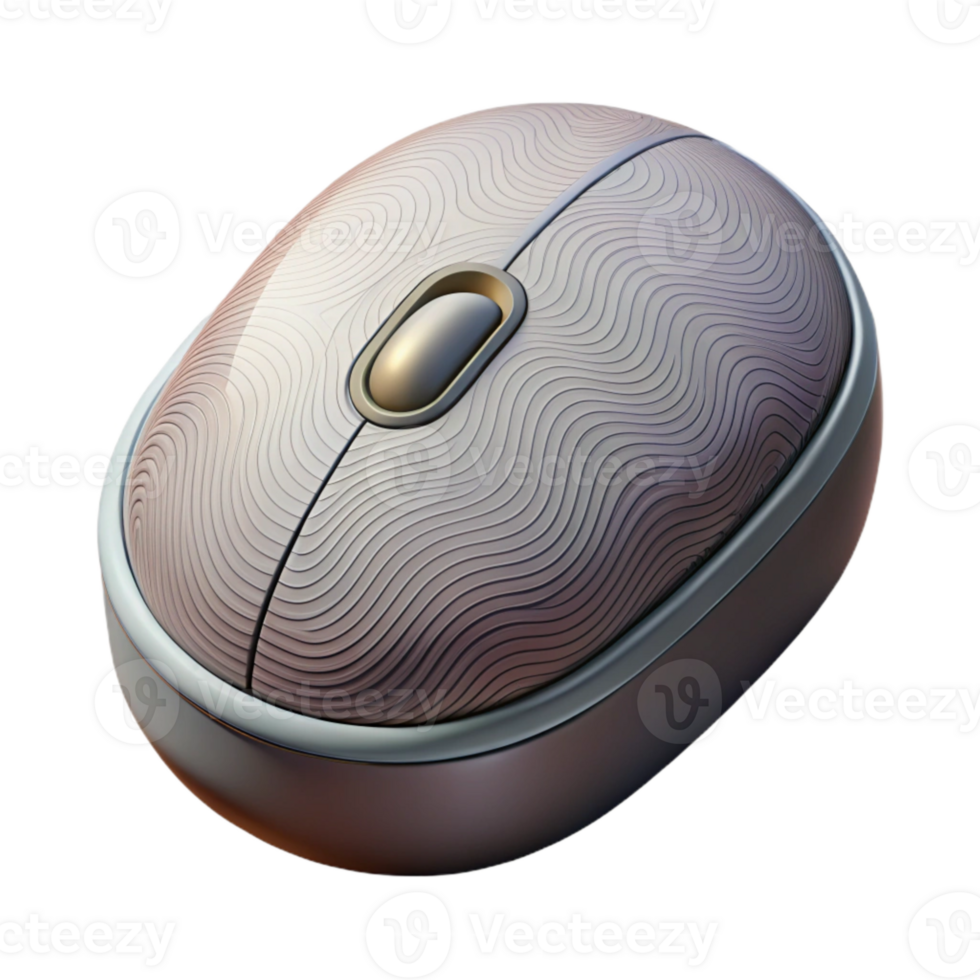 vibrant classic Modern Wireless Mouse Top View authentic png