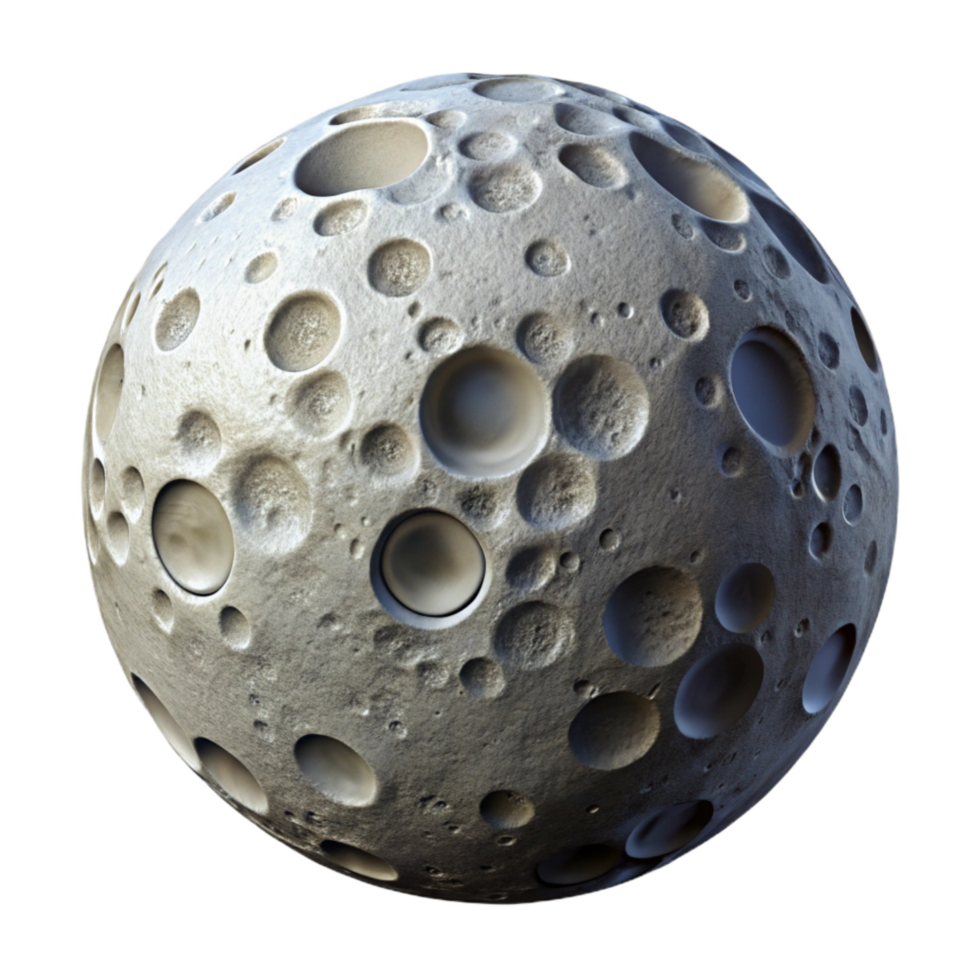 magnificent vintage Moon Surface Crater Close Up Isolated authentic png